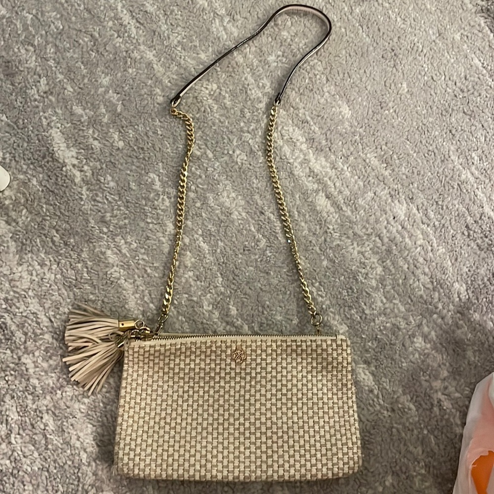 Ann Taylor two-pouch crossbody purse